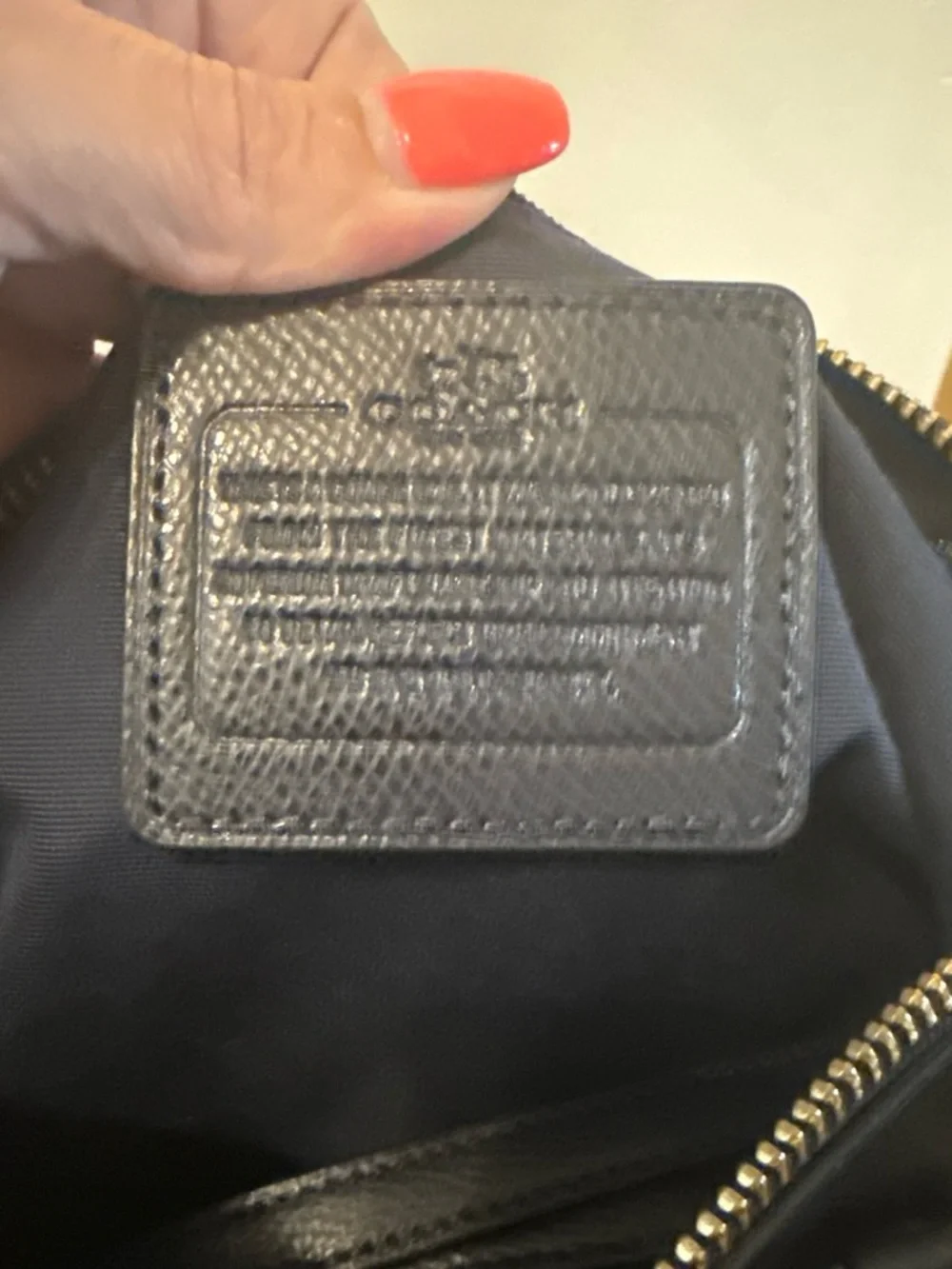 Coach mini Bennett Pebbled Leather Satchel Bag in Navy